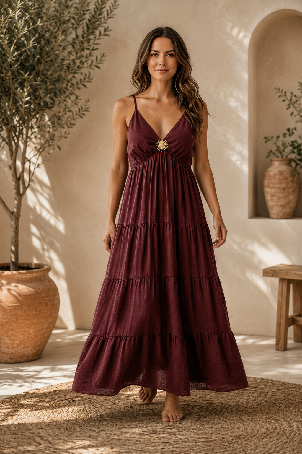 Robe Soleil Bordeaux